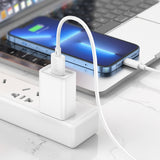Cablu de date HOCO X88 USB-A la Lightning, 1 m, 2.4A, Alb
