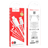 Cablu de date HOCO X88 USB-A la Lightning, 1 m, 2.4A, Alb