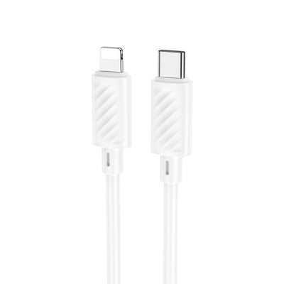 Cablu de date HOCO X88 Gratified USB-A la Lightning, 1 m, 2.4A, Alb