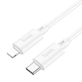 Cablu de date HOCO X88 Gratified USB-A la Lightning, 1 m, 2.4A, Alb