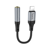 Adaptor Lightning la AUX 3.5mm Hoco LS36A, Gri