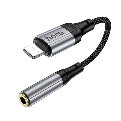 Adaptor Lightning la AUX 3.5mm Hoco LS36A, Gri