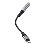 Adaptor Lightning la AUX 3.5mm Hoco LS36A, Gri