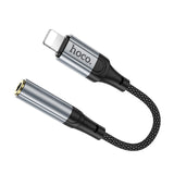 Adaptor Lightning la AUX 3.5mm Hoco LS36A, Gri