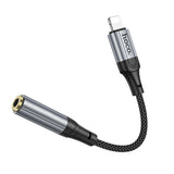 Adaptor Lightning la AUX 3.5mm Hoco LS36A, Gri