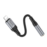 Adaptor Lightning la AUX 3.5mm Hoco LS36A, Gri