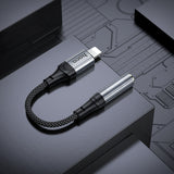 Adaptor Lightning la AUX 3.5mm Hoco LS36A, Gri