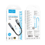 Adaptor Lightning la AUX 3.5mm Hoco LS36A, Gri
