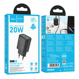 Incarcator Hoco N61 GaN 20W USB-A + USB-C, Negru