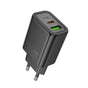 Incarcator Hoco N61 GaN 20W USB-A + USB-C, Negru