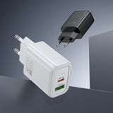 Incarcator Hoco N61 GaN 20W USB-A + USB-C, Negru