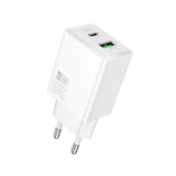 Incarcator Hoco N71 Nuevo GaN 30W, USB-A + USB-C, Alb