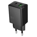 Incarcator Hoco N71 Nuevo 30W GaN, USB-A + USB-C, Negru