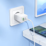 Incarcator Hoco N71 Nuevo GaN 30W, USB-A + USB-C, Alb