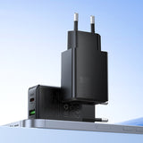 Incarcator Hoco N71 Nuevo 30W GaN, USB-A + USB-C, Negru