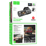 Camera auto DVR HOCO DV8, Display Ascuns, Rezolutie 2K, Neagra