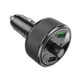 Transmițător FM auto HOCO E82 Guerrero cu încărcare rapidă 30W, PD, QC, 2x USB-A, USB-C, Micro SD, AUX, Negru
