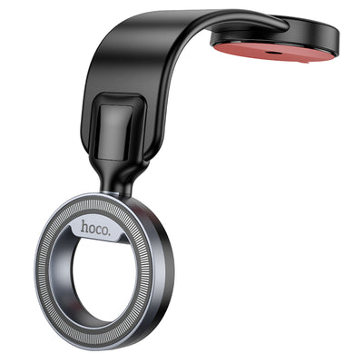 Suport magnetic cu inel Hoco H71, Negru/Gri metalizat