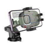 Suport auto wireless HOCO HW32 Crown, 15W, cu ventuza, Negru