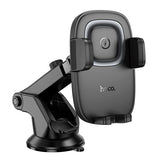 Suport auto wireless HOCO HW32 Crown, 15W, cu ventuza, Negru