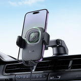 Suport auto wireless HOCO HW32 Crown, 15W, cu ventuza, Negru