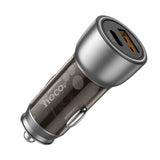 Incarcator auto Hoco NZ8 Sprinter 12V 43W, USB-A + USB-C, Maro