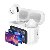 Căști TWS Bluetooth HOCO EW72 cu ANC și Display LED, Albe