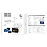 Căști TWS Bluetooth HOCO EW72 cu ANC și Display LED, Albe