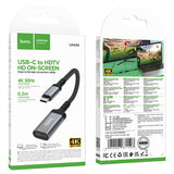 Adaptor USB Type-C la HDMI 4K 30Hz Hoco UA43A, 0.2m, Negru