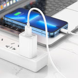 Cablu de date USB-A la Micro USB HOCO X88, 2m, 2.4A, Alb