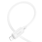 Cablu de date USB-A la Micro USB HOCO X88, 2m, 2.4A, Alb