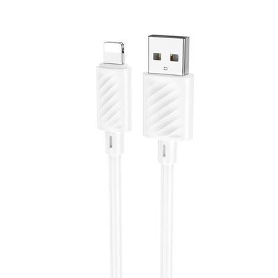 Cablu de date HOCO X88 USB-A la Lightning, 1 m, 2.4A, Alb