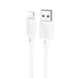 Cablu de date USB-A la Micro USB HOCO X88, 2m, 2.4A, Alb
