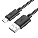 Cablu de date USB-A la Type-C Hoco X88, 2m, 3A, Negru