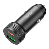 Incarcator auto Hoco Z49B 38W, USB-A + USB-C, Negru