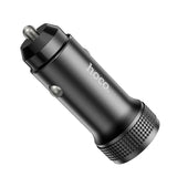 Incarcator auto Hoco Z49B 38W, USB-A + USB-C, Negru