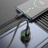 Incarcator auto Hoco Z49B 38W, USB-A + USB-C, Negru