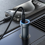 Incarcator auto Hoco Z54B 60W 2x USB-C, Gri