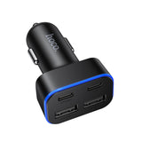 Incarcator auto Hoco Z63 Barry 42W, 2x USB-A + 2x USB-C, Negru