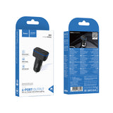 Incarcator auto Hoco Z63 Barry 42W, 2x USB-A + 2x USB-C, Negru