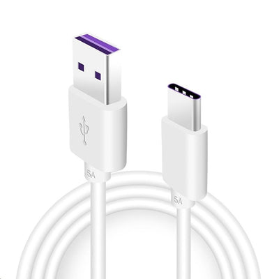 Cablu USB-A la Type-C pentru Huawei, 1m, 5A, Alb