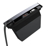 Baseus Integrat Hub, pentru Tesla T-Space Cars, 2xUSB-A, 2xUSB-C + 2 Cables C si L, 45W, B00051300111-01, Black