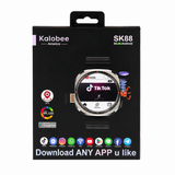 Smartwatch Kalobee SK88 cu 2 curele incluse, Negru