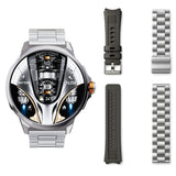 Smartwatch Kalobee SK50, AMOLED, set 2 curele, argintiu