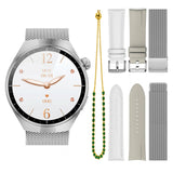 Smartwatch Kalobee SSK7 Mini, set 3 curele, AMOLED, Argintiu