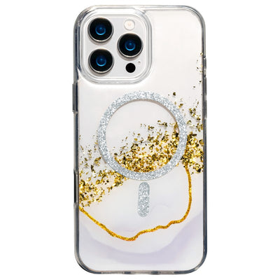 Husa telefon pentru Apple iPhone 17 Pro Max, KARAT MagSafe, Marmura perlata