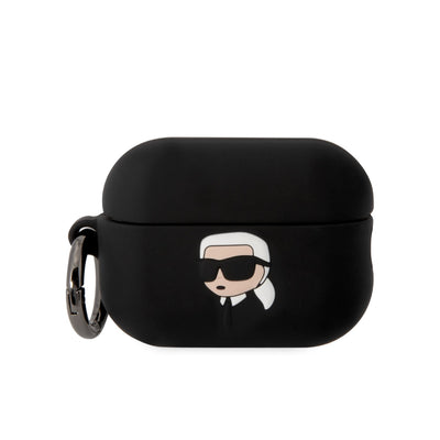 Husa, Karl Lagerfeld AirPods Pro 2 Silicon 3d Logo Nft Karl Head Neagra Omax 9e2a93, Negru