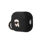 Husa, Karl Lagerfeld AirPods Pro 2 Silicon 3d Logo Nft Karl Head Neagra Omax 9e2a93, Negru