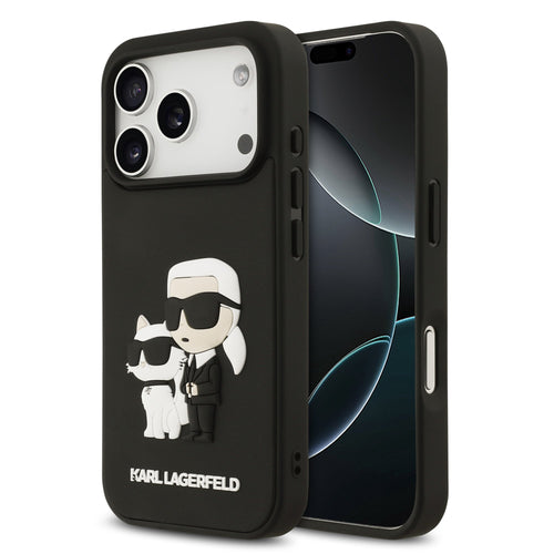 Husa Karl Lagerfeld compatibila cu iPhone 17 Pro, TPU, Negru