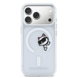 Husa telefon Karl Lagerfeld pentru Apple iPhone 17 Pro Max, IML Choupette Peekaboo MagSafe, Transparentă